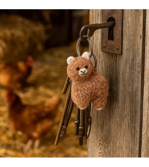 Alpaca - Cool Handcrafted Keychain Felt so good original gift idea switzerland