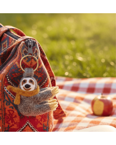 Sloth - Cool Handcrafted Keychain Felt so good original gift idea switzerland