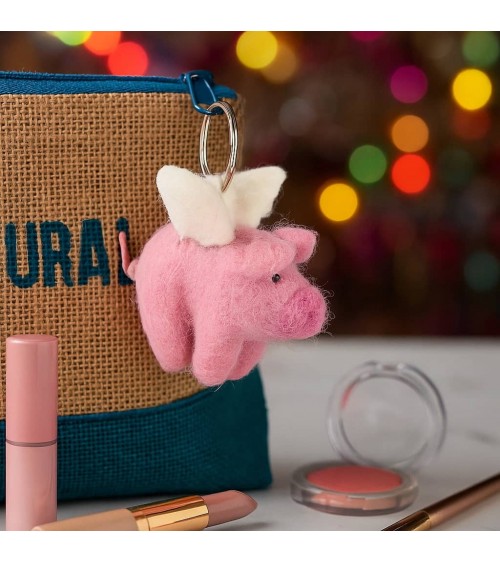 Fliegendes Schwein - Filz Schlüsselanhänger Felt so good geschenkidee schweiz kaufen