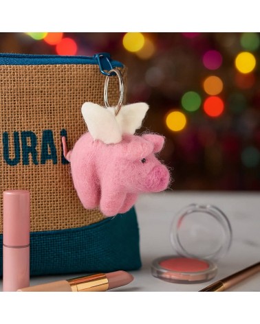 Cochon volant - Porte clés original Felt so good idée cadeau original suisse