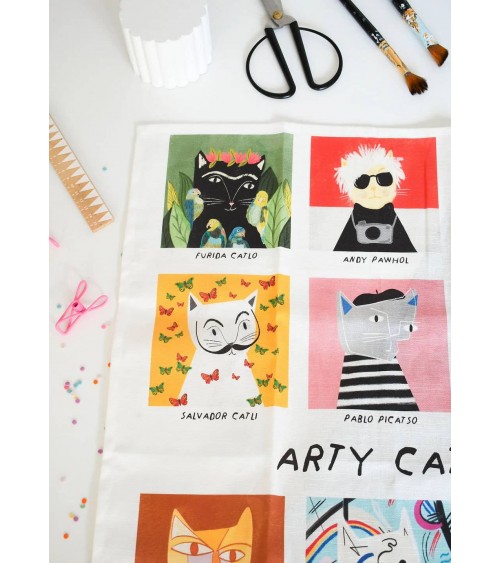 Arty Cats - Tea towel, kitchen towel Niaski best kitchen hand towels fall funny cute