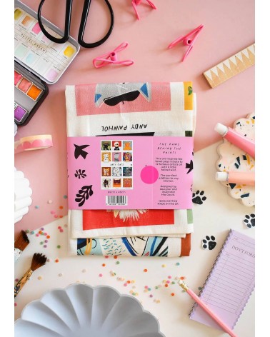 Arty Cats - Torchon, linge de cuisine original Niaski torchon vaisselle qualité serviette haut de gamme beaux essuie main ori...