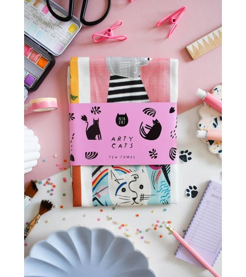 Arty Cats - Geschirrtuch, Küchentuch Niaski geschirr küchen tücher kaufen schöne modern küchenhandtücher