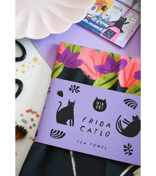 Frida Catlo - Geschirrtuch, Küchentuch Niaski geschirr küchen tücher kaufen schöne modern küchenhandtücher