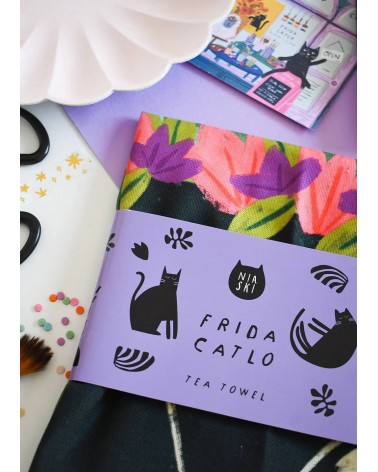 Frida Catlo - Torchon, linge de cuisine original Niaski torchon vaisselle qualité serviette haut de gamme beaux essuie main o...