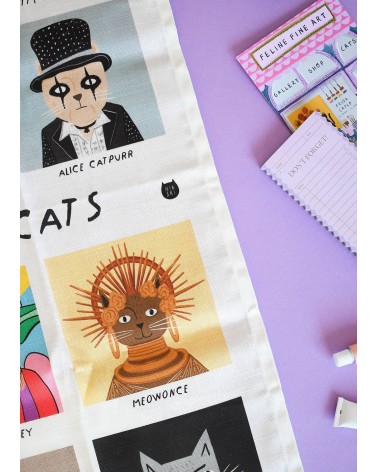 Meowsical Cats - Torchon, linge de cuisine original Niaski torchon vaisselle qualité serviette haut de gamme beaux essuie mai...