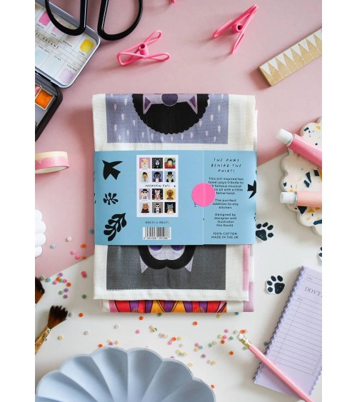 Meowsical Cats - Torchon, linge de cuisine original Niaski torchon vaisselle qualité serviette haut de gamme beaux essuie mai...