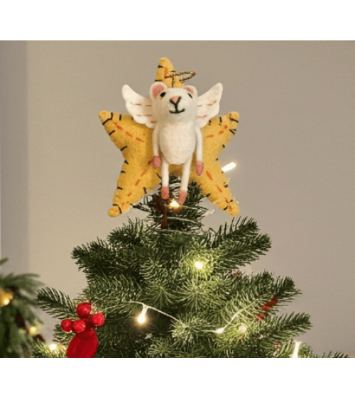 Star of Wonder Mouse - Christmas Tree Topper Decoration Sew Heart Felt 2024 christmas decorations xmas tree decorations