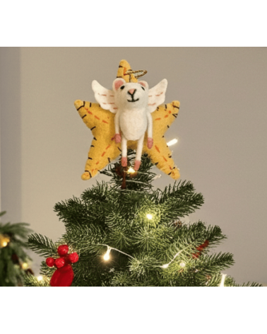 Topolino Stella della Meraviglia - Puntale per albero di Natale Sew Heart Felt Decorazioni natalizie eleganti particolari dec...