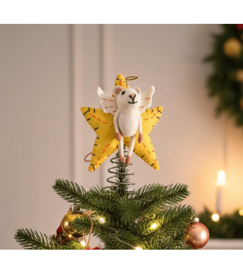 Stern der Wunder Maus - Christbaumspitze, Weihnachtsbaumspitze Sew Heart Felt Weihnachtsdekoration kaufen Weihnachtsbaum Deko...