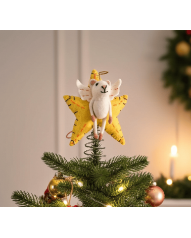 Stern der Wunder Maus - Christbaumspitze, Weihnachtsbaumspitze Sew Heart Felt Weihnachtsdekoration kaufen Weihnachtsbaum Deko...