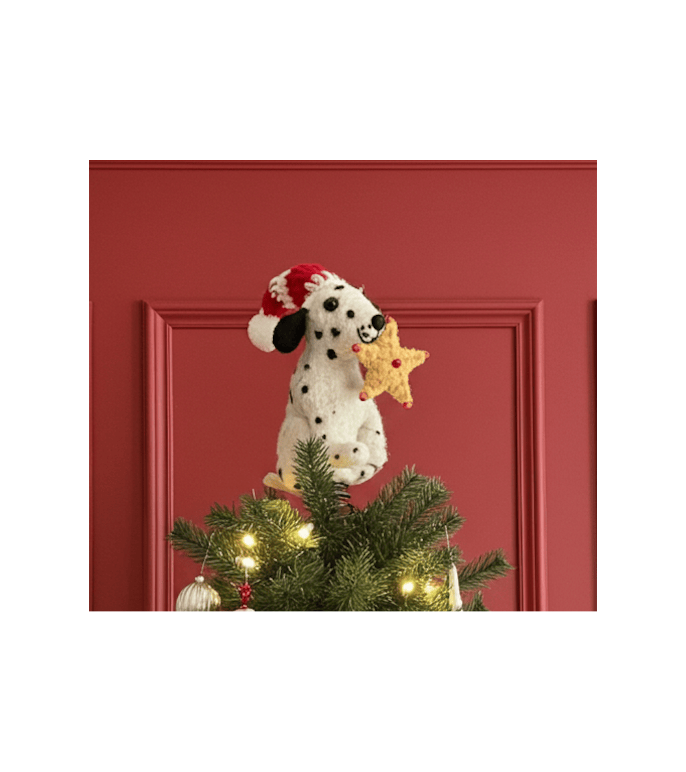 Cane a pois - Puntale per albero di Natale Sew Heart Felt Decorazioni natalizie eleganti particolari decoro natale decorazion...