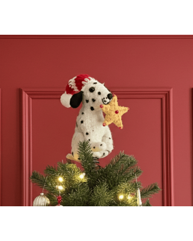 Fleckiger Hund - Christbaumspitze, Weihnachtsbaumspitze Sew Heart Felt Weihnachtsdekoration kaufen Weihnachtsbaum Deko Ideen ...