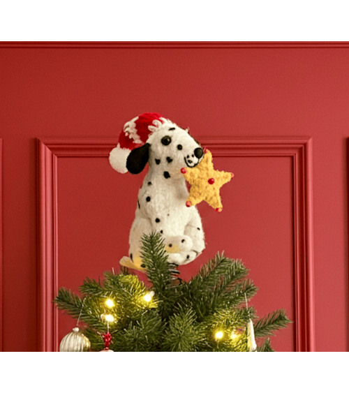 Chien tacheté - Decoration cime, Pointe de sapin de Noel Sew Heart Felt decoration noel decor déco de noel 2024 maison fait main