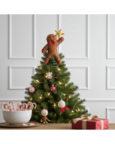 Festlicher Lebkuchenmann - Christbaumspitze, Weihnachtsbaumspitze Sew Heart Felt Weihnachtsdekoration kaufen Weihnachtsbaum D...