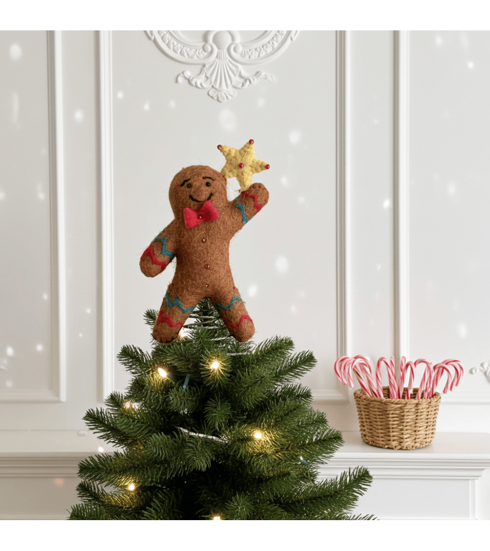 Festlicher Lebkuchenmann - Christbaumspitze, Weihnachtsbaumspitze Sew Heart Felt Weihnachtsdekoration kaufen Weihnachtsbaum D...