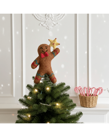 Festlicher Lebkuchenmann - Christbaumspitze, Weihnachtsbaumspitze Sew Heart Felt Weihnachtsdekoration kaufen Weihnachtsbaum D...