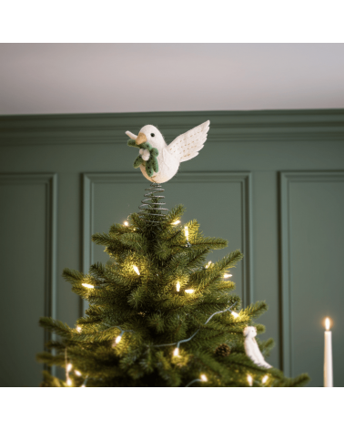 Mistletoe Peace Dove - Christmas Tree Topper Decoration Sew Heart Felt 2024 christmas decorations xmas tree decorations