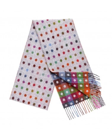 MULTI SPOT Grey - Merino wool scarf Bronte by Moon scarves for women mens scarf Kitatori Switzerland