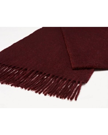 PLAIN Burgundy - Sciarpa di lana merinos bordeaux Bronte by Moon sciarpa inglese per donna da uomo per donna sciarpe di lana ...