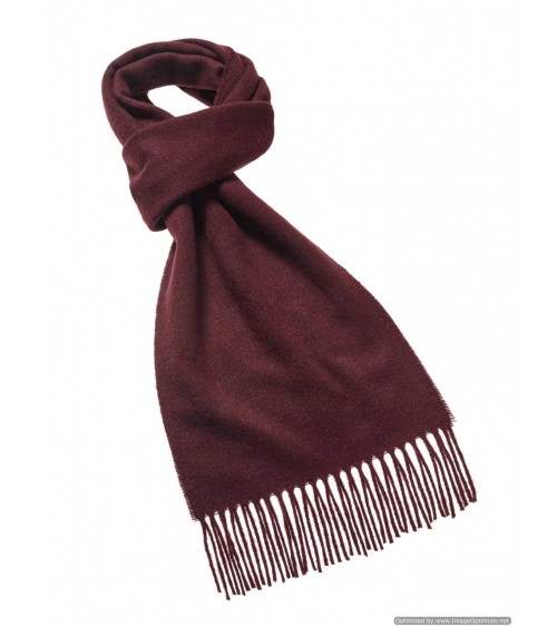 PLAIN Burgundy - Merino Wollschal, burgunderroter Schal Bronte by Moon Damen Winter Winterschal Herrenschal woll schal mit fr...