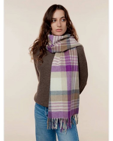 NEWSAM Lilac XXL - Grande echarpe en laine merinos Bronte by Moon luxe pour femme homme Suisse Kitatori