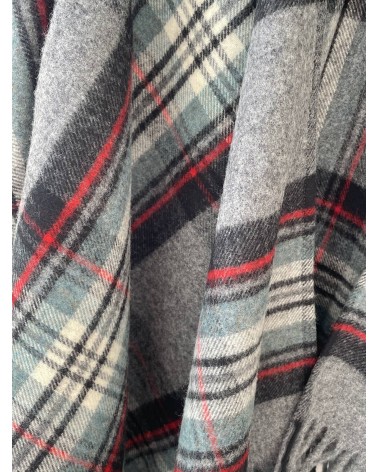 Mini Ruana Tartan GREY STEWART - Poncho, Cape aus Wolle Bronte by Moon wollponcho Ponchos für Damen elegant Winter kaufen