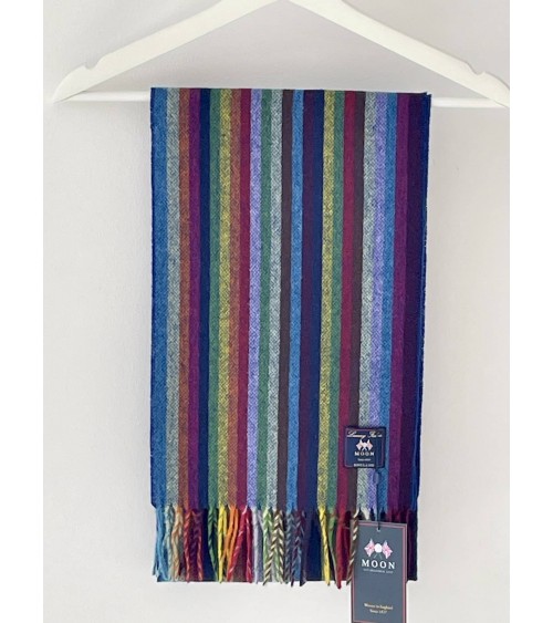 Stripe Bright Multi - Merino wool scarf Bronte by Moon scarves for women mens scarf Kitatori Switzerland