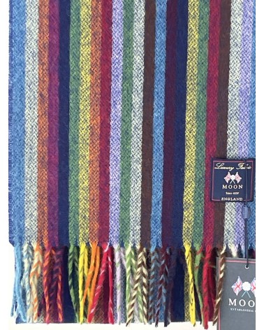 Stripe Bright Multi - Merino Wollschal, Schal Bronte by Moon Damen Winter Winterschal Herrenschal woll schal mit fransen SChw...