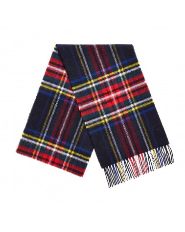 BLACK STEWART - Tartan Merino Wool Scarf Bronte by Moon scarves for women mens scarf Kitatori Switzerland