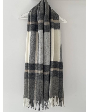 Madison Natural XXL - Grande Sciarpa In Lana Merino Bronte by Moon sciarpa inglese per donna da uomo per donna sciarpe di lan...