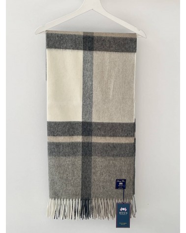 Madison Natural XXL - Grande echarpe en laine merinos Bronte by Moon luxe pour femme homme Suisse Kitatori