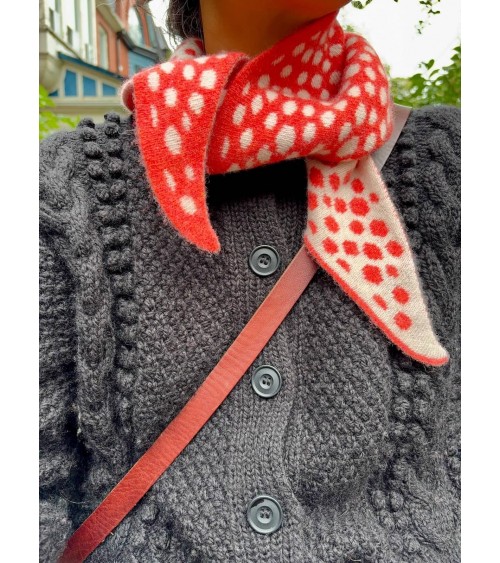 Foulard à pois, écharpe triangle en laine - Spotty Rouge Donna Wilson luxe pour femme homme Suisse Kitatori
