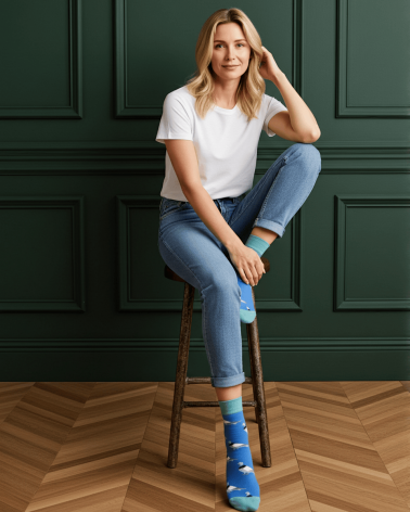 Piccione - Calze divertenti in cotone bio Catherine Tough calze da uomo per donna divertenti simpatici particolari