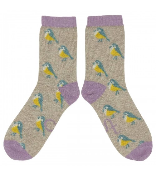 Uccelli blu - Calze in lana donna Catherine Tough calze da uomo per donna divertenti simpatici particolari