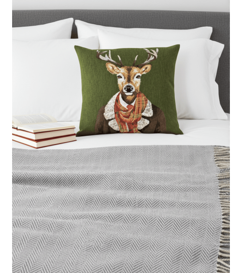 Stag, Anthropomorphic Portrait - Sofa cushion cover Yapatkwa decorative accent throw pillows cases sofa original