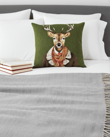 Stag, Anthropomorphic Portrait - Sofa cushion cover Yapatkwa decorative accent throw pillows cases sofa original