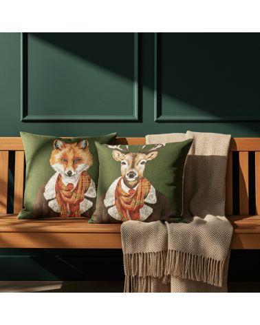 Stag, Anthropomorphic Portrait - Sofa cushion cover Yapatkwa decorative accent throw pillows cases sofa original