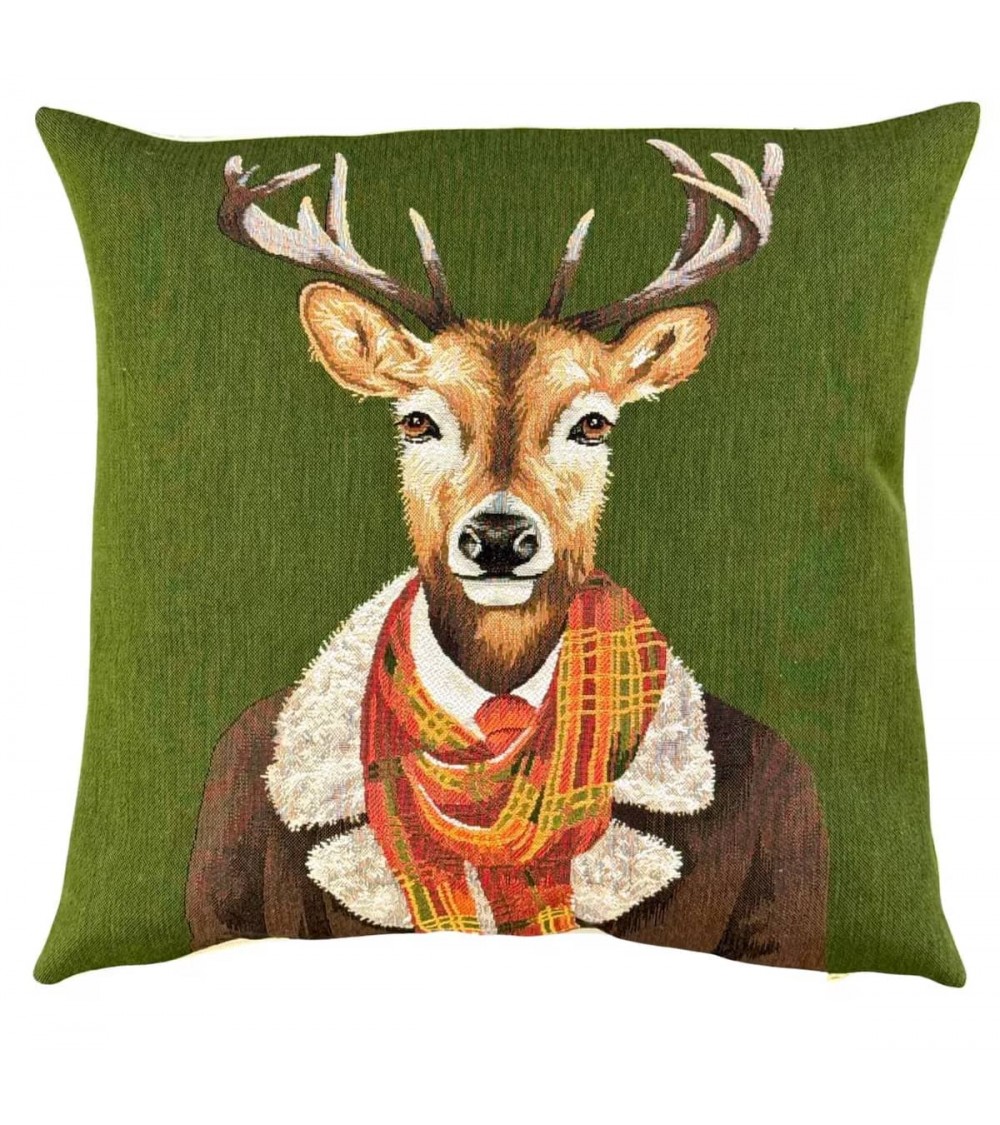 Stag, Anthropomorphic Portrait - Sofa cushion cover Yapatkwa decorative accent throw pillows cases sofa original