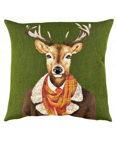 Stag, Anthropomorphic Portrait - Sofa cushion cover Yapatkwa decorative accent throw pillows cases sofa original