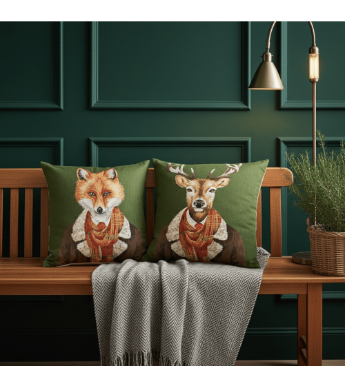 Fox, Anthropomorphic Portrait - Sofa cushion cover Yapatkwa decorative accent throw pillows cases sofa original