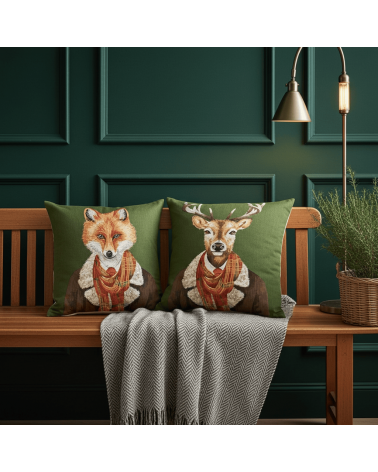Fox, Anthropomorphic Portrait - Sofa cushion cover Yapatkwa decorative accent throw pillows cases sofa original