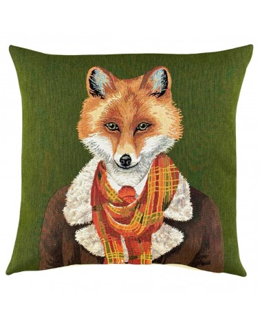 Fuchs, Anthropomorphes Porträt - Kissenbezug, Zierkissen Yapatkwa zierkissen sofa deko kissen kaufen dekokissen sofakissen