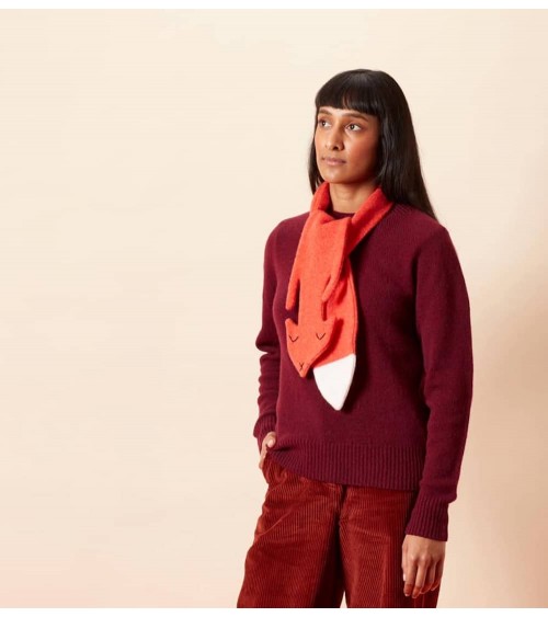 Echarpe Renard - Écharpe originale en laine Donna Wilson luxe pour femme homme Suisse Kitatori