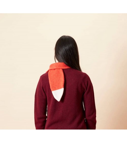 Fuchs Wollschal - Origineller Schal aus Wolle Donna Wilson Damen Winter Winterschal Herrenschal woll schal mit fransen SChwei...