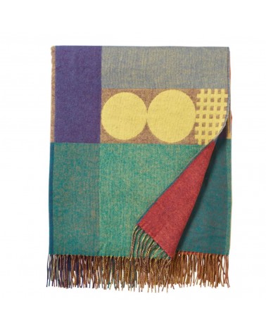 Plaid Carnival - Couverture en laine d'agneau, couvre lit Donna Wilson un plaid cocooning couverture chaude douce plaide lit