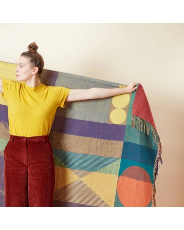 Carnival Lambswool Throw - Wool Blanket, Bed Cover Donna Wilson warm cozy soft sofa throw blanket picnic throws and blankets