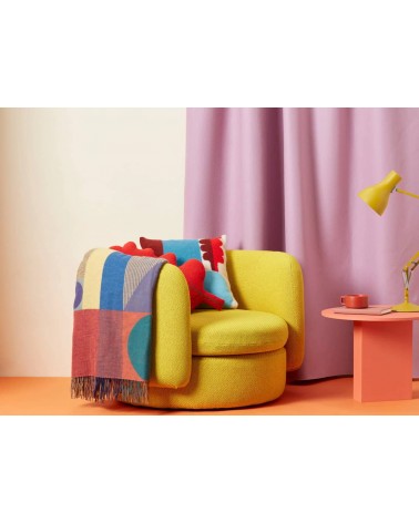 Plaid Carnival - Couverture en laine d'agneau, couvre lit Donna Wilson un plaid cocooning couverture chaude douce plaide lit