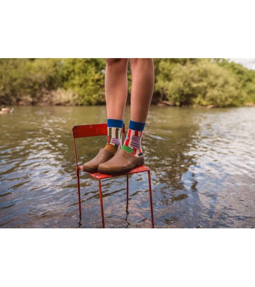 Dépareillées - Chaussettes fantaisie pour femme en coton bio Donna Wilson jolies pour femme originales pour homme chausset ri...