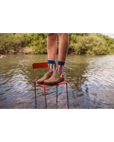 Dépareillées - Chaussettes fantaisie pour femme en coton bio Donna Wilson jolies pour femme originales pour homme chausset ri...